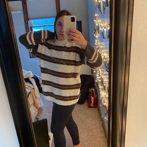 American Eagle Oversized Stripe Sweater